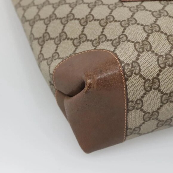GUCCI GG Supreme Web Sherry Line Tote Bag PVC Beige 002 904 0222 Auth BA1254 - Picture 12 of 15